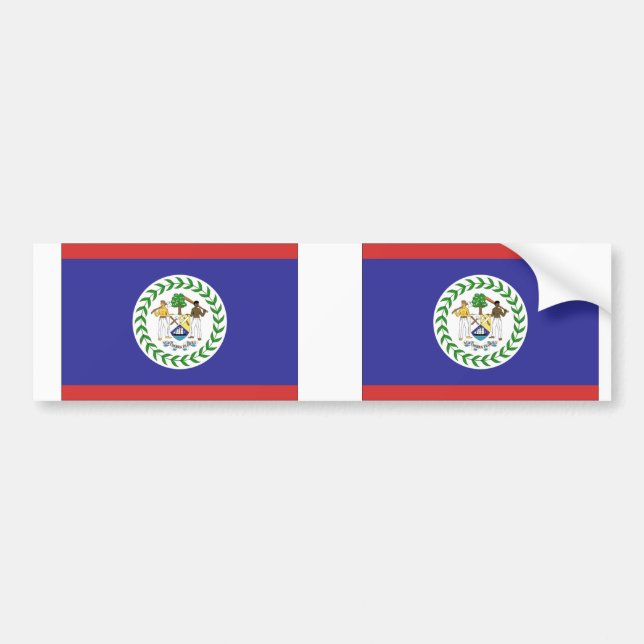 Belize Flag Bumper Sticker (Front)