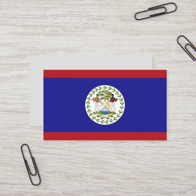 Belize flag business card (Front/Back In Situ)