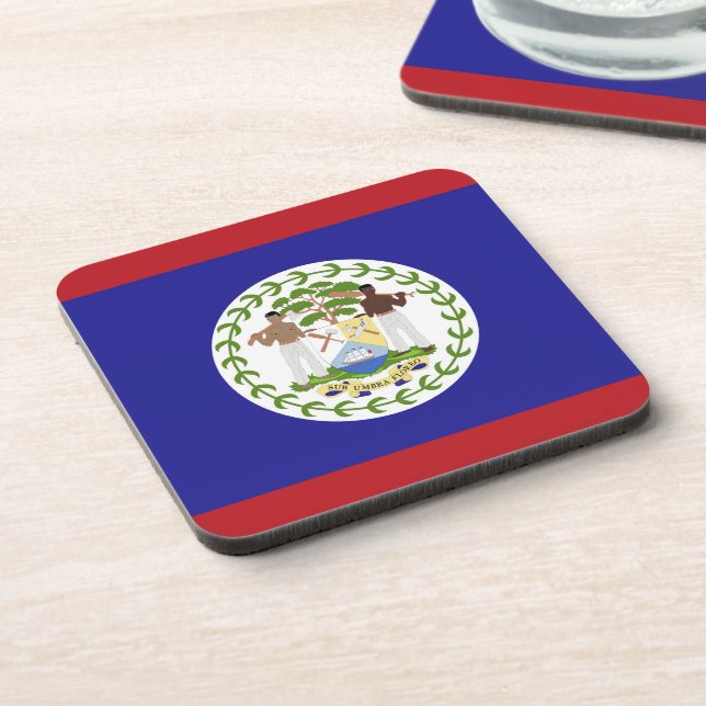 Belize flag coaster (Left Side)