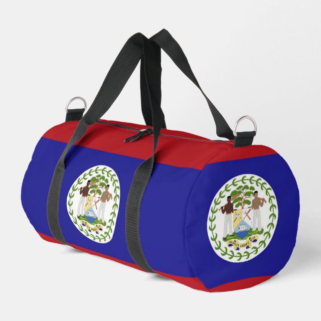 Belize flag duffle bag (Left Corner)