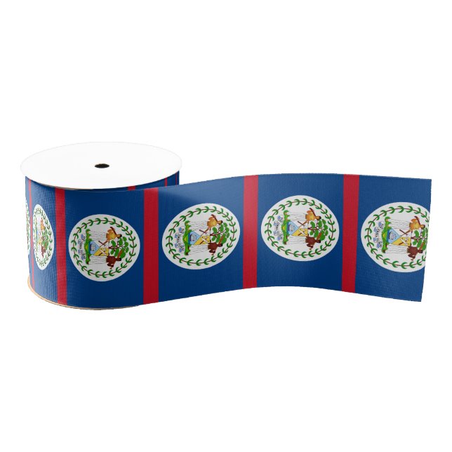 Belize flag grosgrain ribbon (Spool)