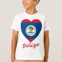 Belize Flag Heart
