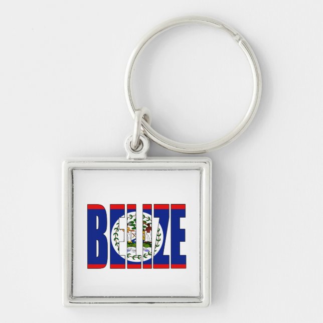 Belize Flag Keychain (Front)
