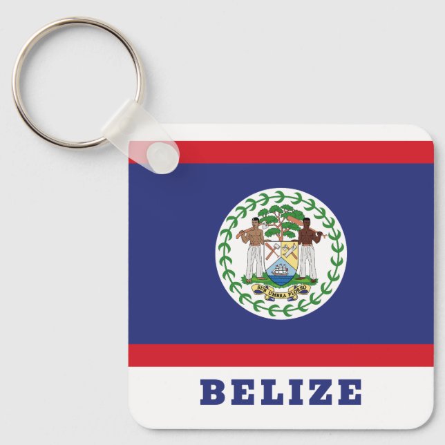 Belize Flag Keychain (Front)