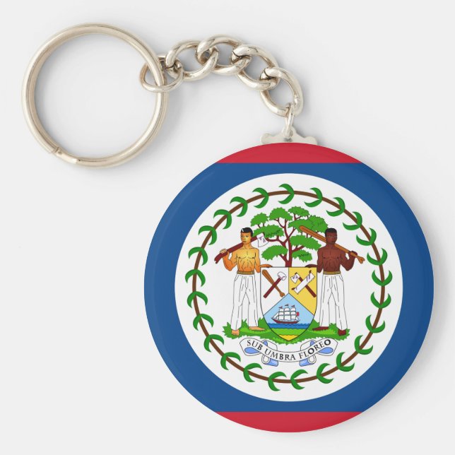 Belize Flag Keychain (Front)