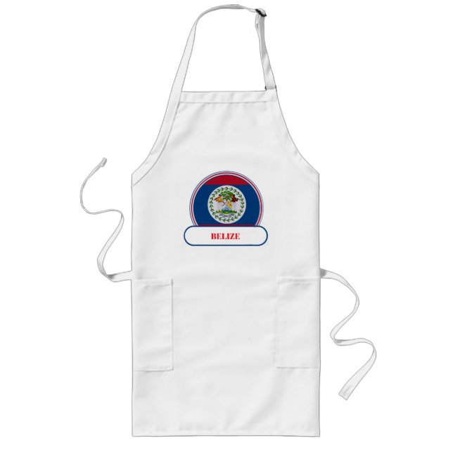 Belize Flag Long Apron (Front)
