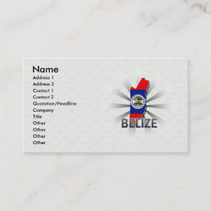 Belize Flag Map 2.0 Business Card