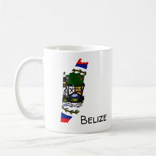Belize Flag Map Coffee Mug
