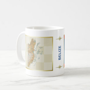 Belize Flag + Map Mug