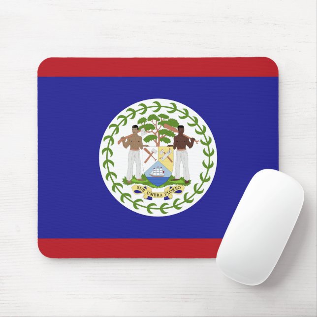 Belize flag mouse pad (With Mouse)