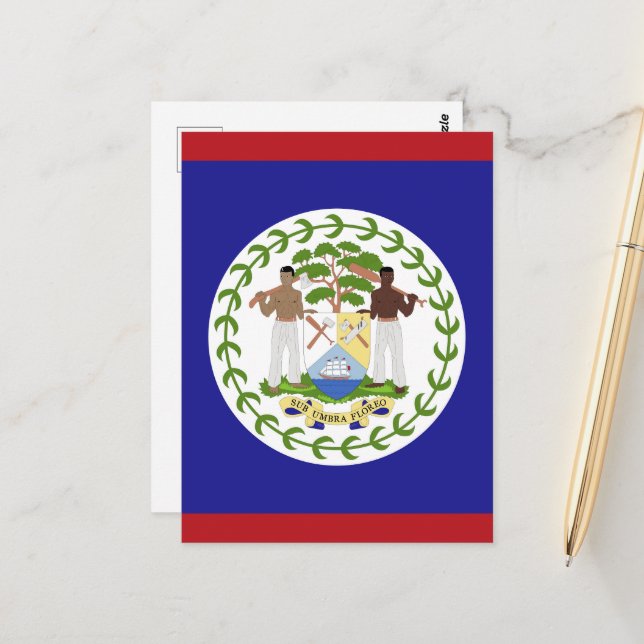 Belize flag postcard (Front/Back In Situ)
