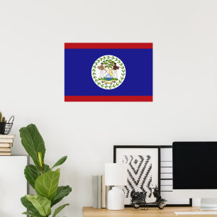 Belize flag poster