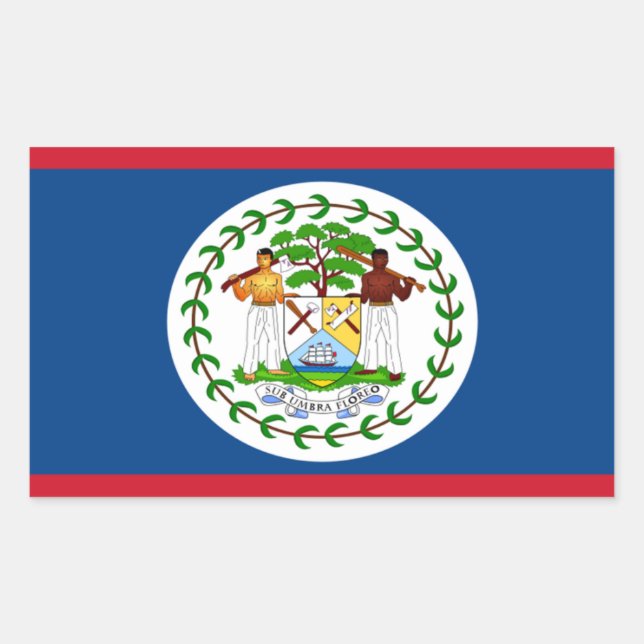 Belize Flag Rectangle Sticker (Front)
