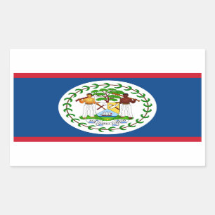 Belize Flag Rectangle Sticker