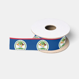 Belize Flag Satin Ribbon