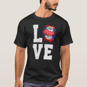 Belize Flag Soccer Fan Love Belizer T-Shirt