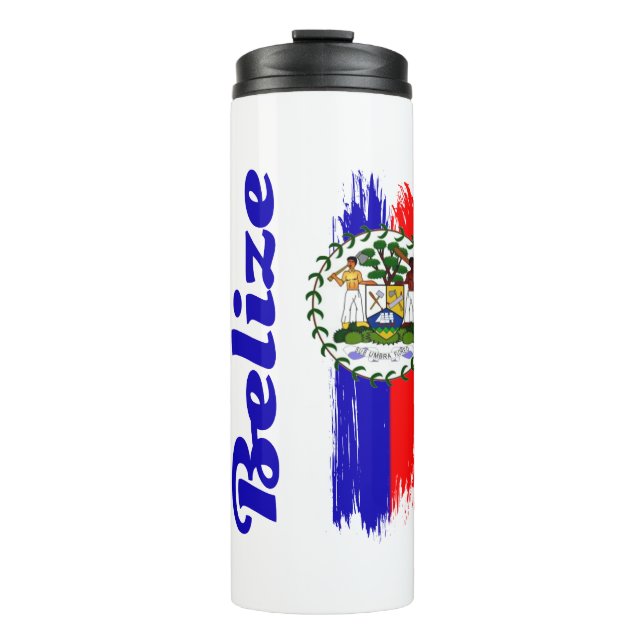 Belize Flag Thermal Tumbler (Front)