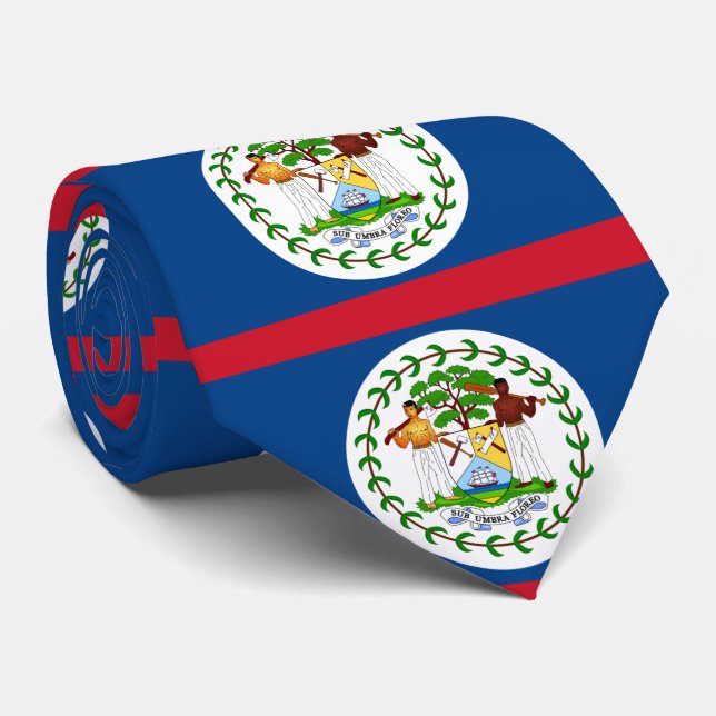 Belize flag tie (Rolled)