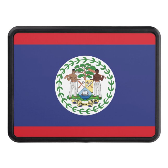 Belize Flag Trailer Hitch Cover (Front)