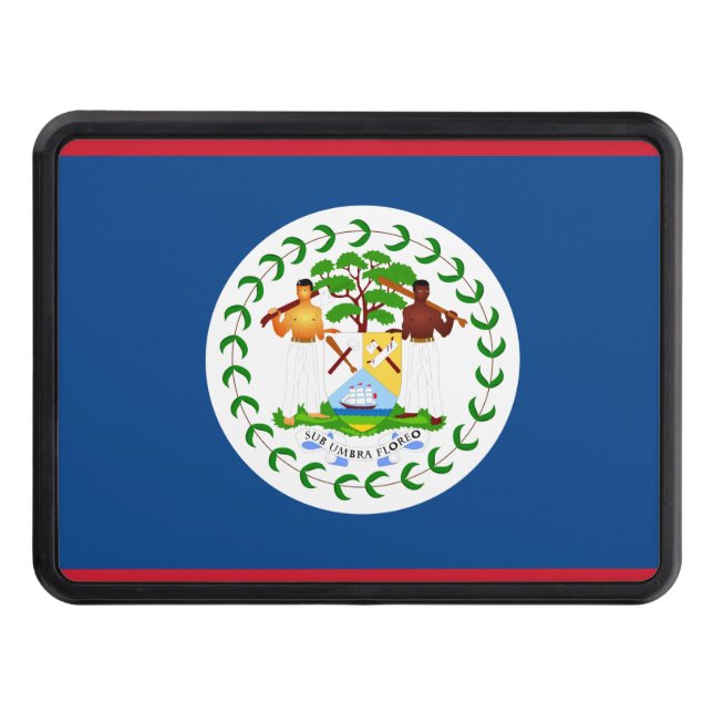 Belize flag Trailer Hitch Cover (Front)