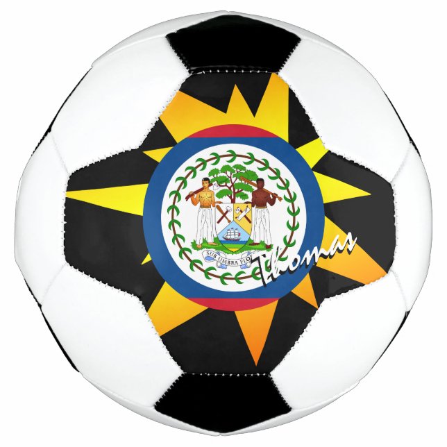 Belize Football & Belize Flag / BANG Soccer Ball (Front)