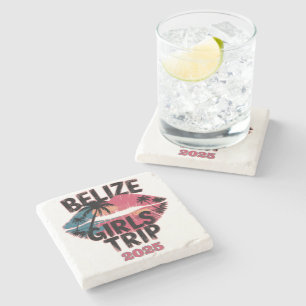 Belize Girls Trip Tropical Adventure  Stone Coaster
