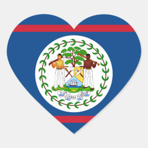 belize heart sticker
