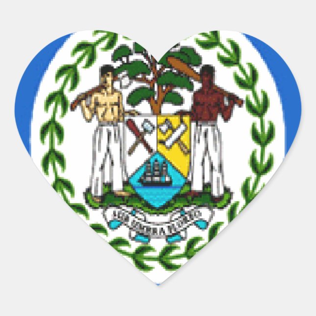 Belize Heart Sticker (Front)