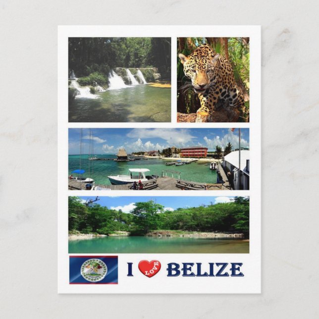 Belize - I Love - Postcard (Front)