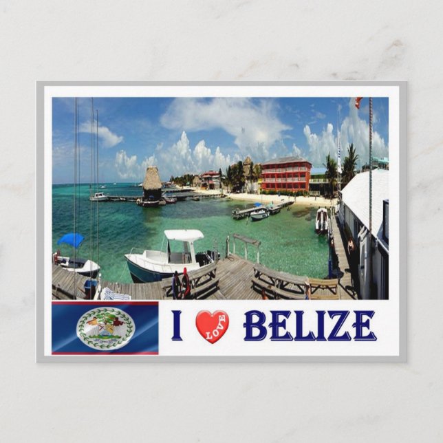 Belize - I Love - Postcard (Front)