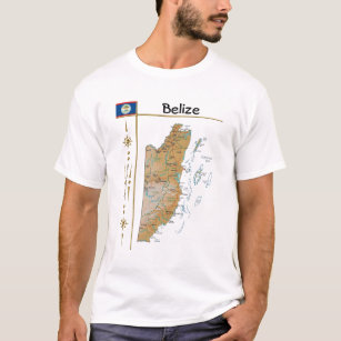 Belize Map + Flag + Title T-Shirt