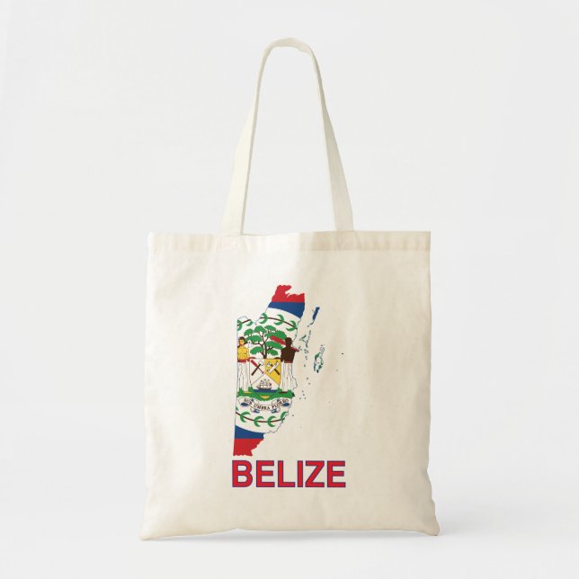 Belize Map Tote Bag (Front)