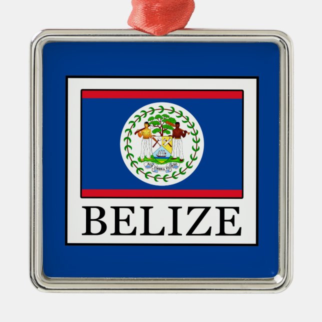 Belize Metal Ornament (Front)