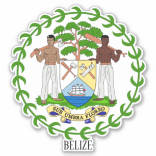 Belize National Coat Of Arms Patriotic