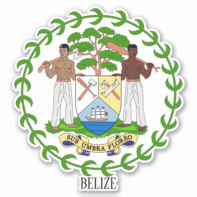Belize National Coat Of Arms Patriotic (Front)