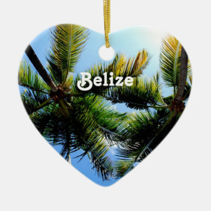Belize Palm Trees Ceramic Ornament