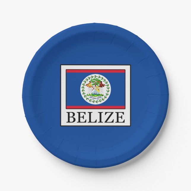 Belize Paper Plate (Front)