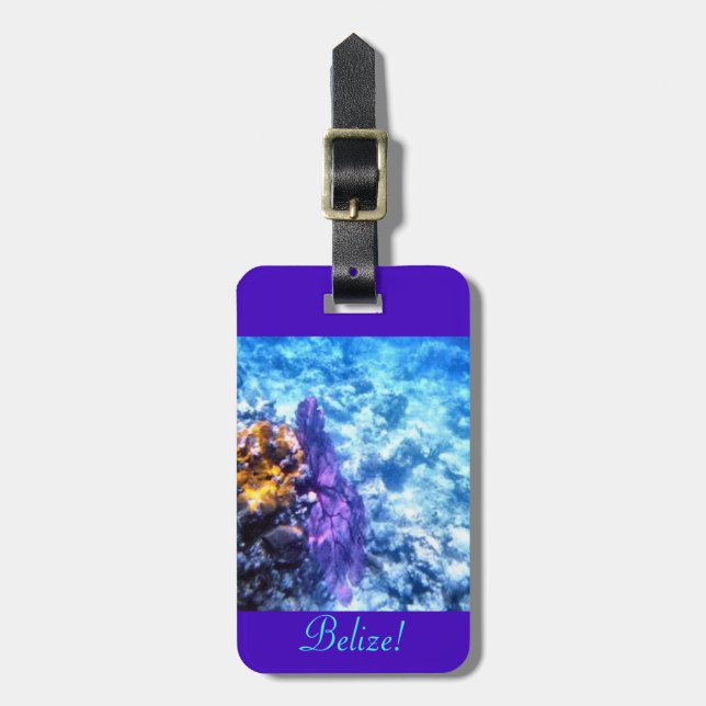 Belize Personalized Luggage Tag (Front Vertical)