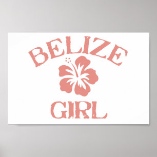 Belize Pink Girl Poster