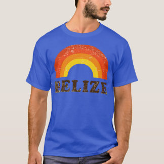 Belize Retro Vintage Rainbow Vacation Souvenir T-Shirt