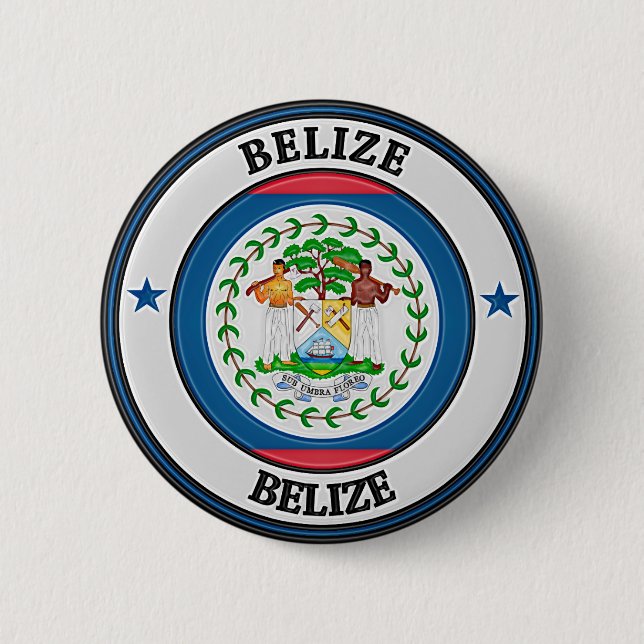Belize  Round Emblem 2 Inch Round Button (Front)