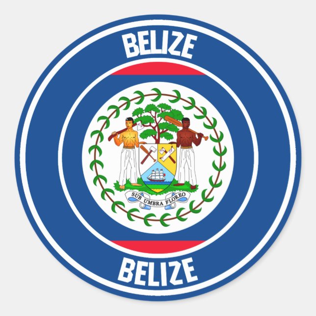 Belize Round Emblem Classic Round Sticker (Front)