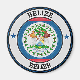 Belize Round Emblem Magnet