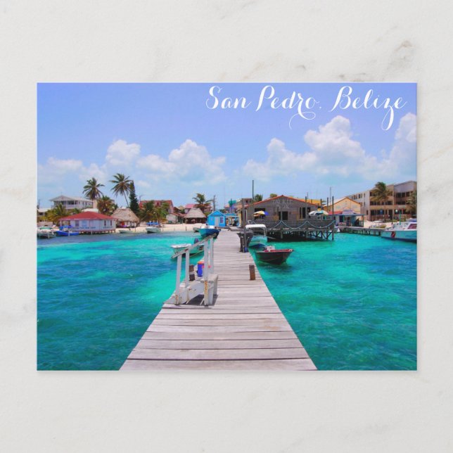 Belize San Pedro Beach Ambergris Caye Postcard (Front)