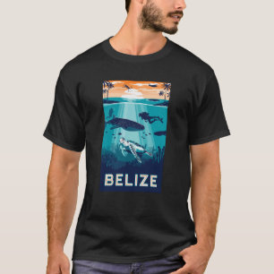 Belize Snorkeling Whale Shark Sea Turtle Caribbean T-Shirt