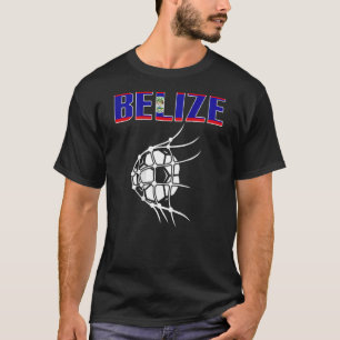 Belize Soccer Ball In Net  Support Belizean Footba T-Shirt