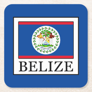 Belize Square Paper Coaster