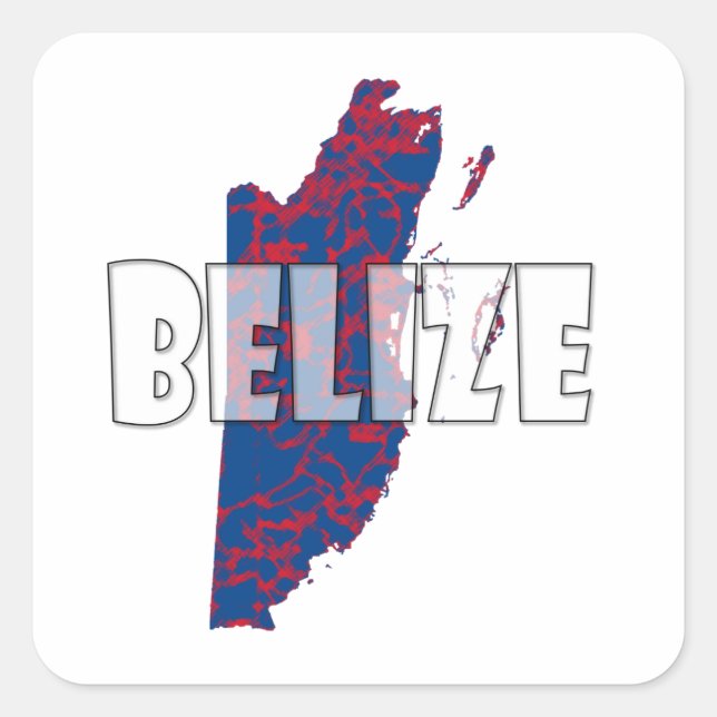 Belize Square Sticker (Front)