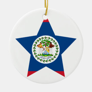 Belize Star Ceramic Ornament