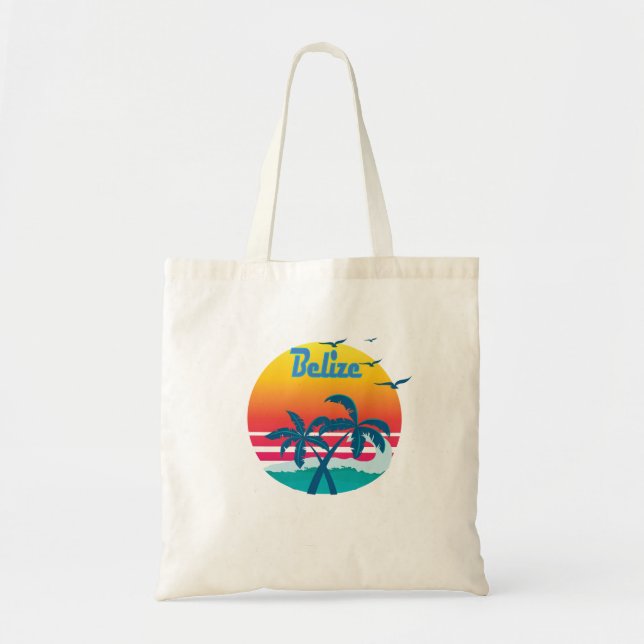 Belize, summer retro vintage tote bag (Front)